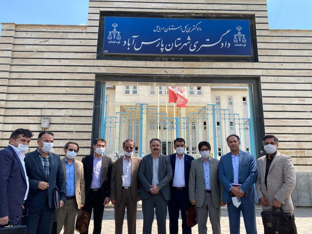 نشست مشترک اعضای هیات مدیره کانون وکلای دادگستری اردبیل با ریاست محترم دادگستری، دادستان و روسای دادگاههای شهرستان پارس اباد